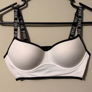 White Small Victoria Secret PINK Caged Bralette